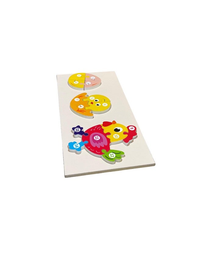Kinder Creative Hen Life Cycle Jigsaw Puzzle,3D Fruits Stacking Puzzle,Alphabet Abacus Learning Toy, Educational Puzzle and Toys for Kids Pack of 3 - Image 3