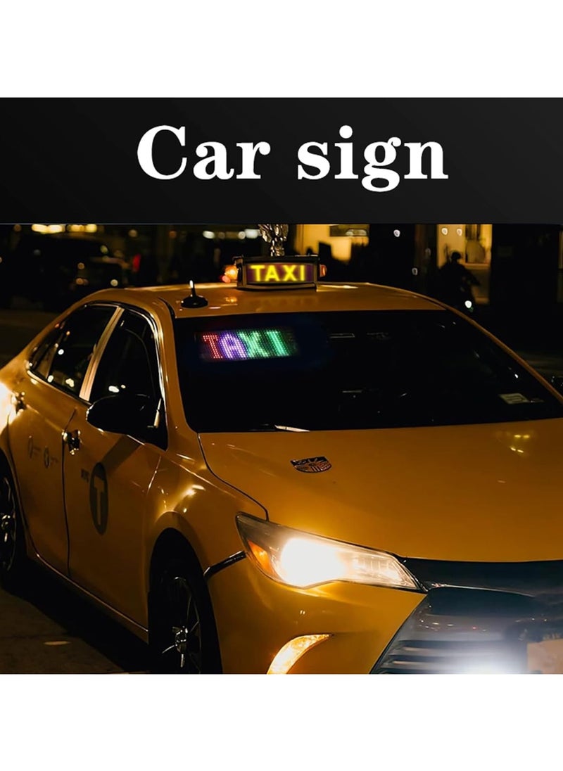 LED Flexible Display APP BT Car Advertising Screen Full Color Intelligent Vehicle Sticker Soft Screen Display IP65 Waterproof Flexible Screen Can Be Bent At Will Customize Picture Mobile APP Control 16x32