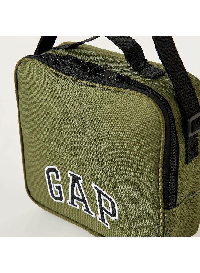 GAP Solid Lunch Bag in Olive Green for Kids - Image 3