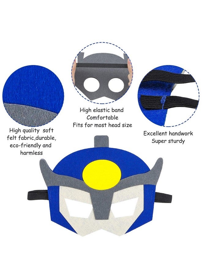 BeYumi 10Pcs Robots Felt Masks Set, Bots Party Supplies Gift Robot Party Favor Birthday Cosplay Dress up Costumes for Kids Boys - Image 3