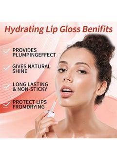 Hydrating Lip Glow Oil, Moisturizing Lip Glow Oil, Nourishing Glossy Transparent Lip Oil, Plumping Lip Oil, Lip Balm, Non-sticky Tinted Toot Lip Balm for Lip Care (PINK) 6ml - pzsku/Z840388B5E18E07BF6F25Z/45/_/1719540606/cde9267a-8057-4576-a7ba-16dca8ec76f0