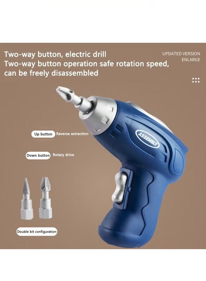 203-Piece Kids Puzzle Assembly Kit With Electric Screwdriver Screw Repair Disassembly Repair Toys - Image 4