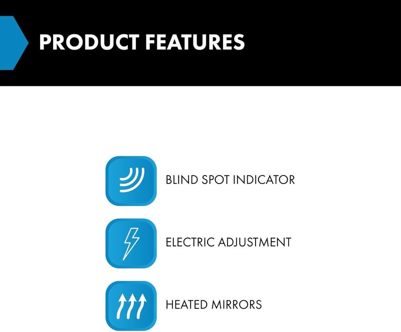 TRQ Passenger Side Power Heated Mirror Paint to Match Smooth Black Compatible with 2022-2023 Nissan Frontier NI1321339 - Image 2