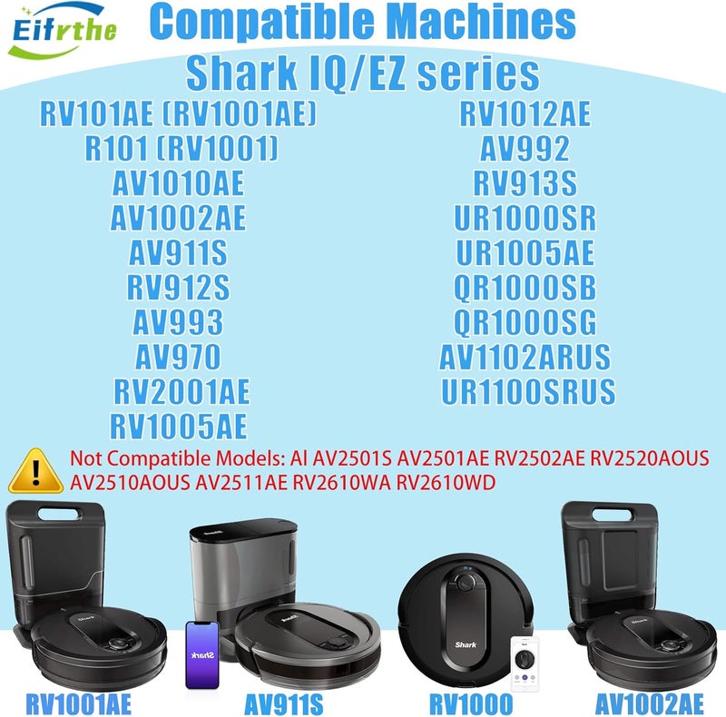 Eifrthe طقم قطع الغيار المكون من 26 قطعة لروبوت المكنسة الكهربائية Shark IQ RV101AE Shark AV911S EZ RV1000 RV1001 AV970 AV993 RV912S RV913S AV1002AE، قطع غيار shark rv1001ae - Image 2