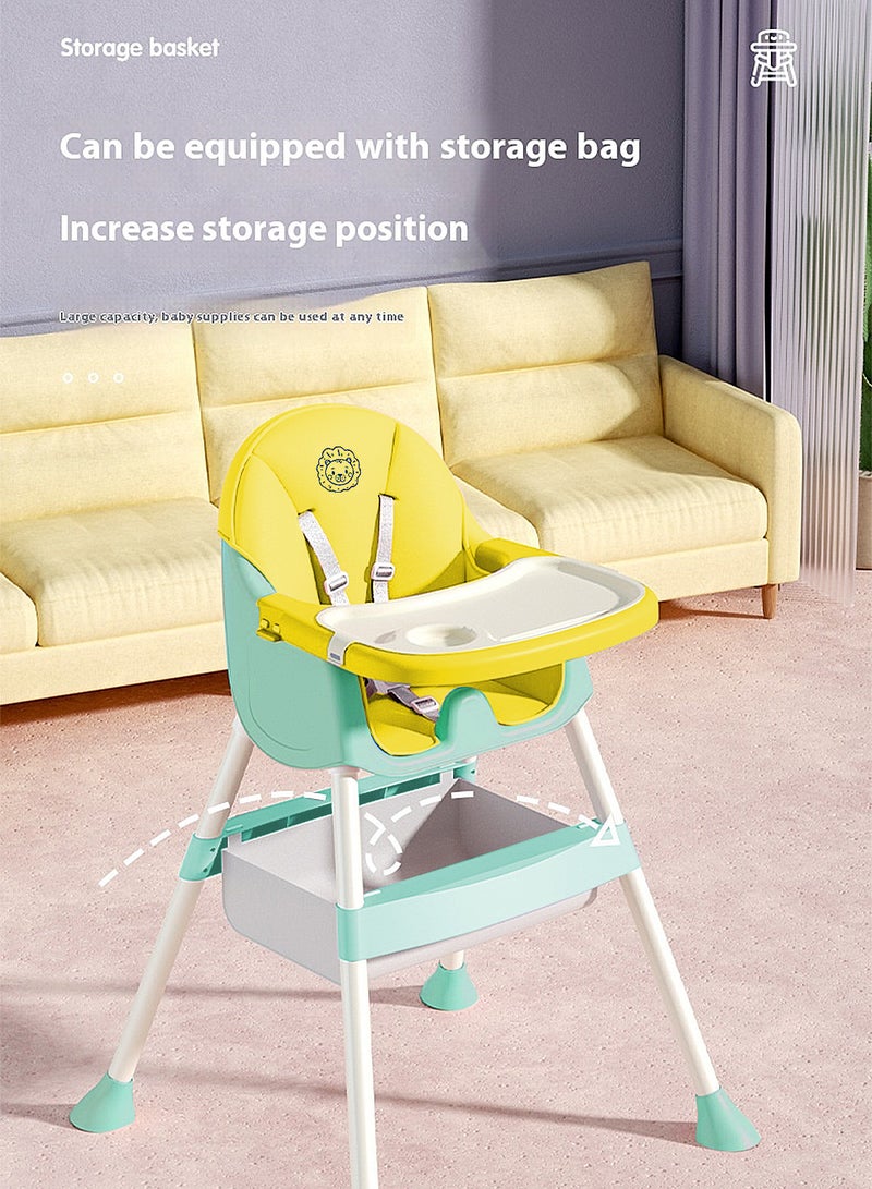 MaBaby Multifunctional Baby High Chair, Portable And Adjustable Baby Dining Chair, Easy Clean Baby Toddler Eating Chair - Image 4