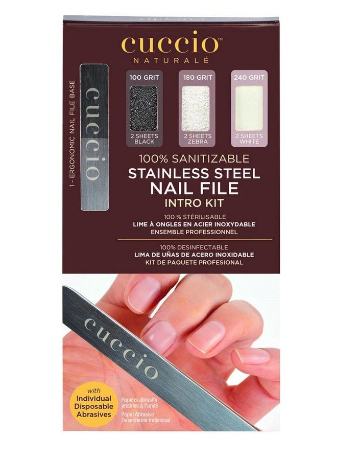 Cuccio Stainless Steel Nail File Pro Pack Color May Vary - Image 1