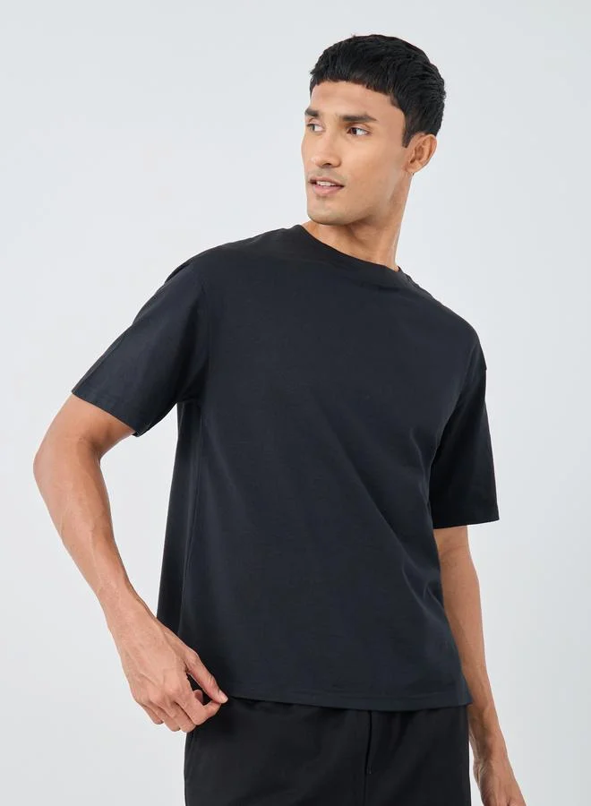 Styli Styli Slogan Back Printed Crew Neck Oversized T-Shirt