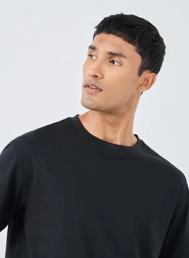 Styli Styli Slogan Back Printed Crew Neck Oversized T-Shirt