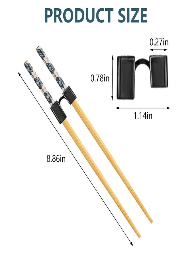 QIYUDA 5 Pairs Training Chopsticks for Adults 8.86inch, Learning Easy Chopstick Trainer Beginners - Image 2