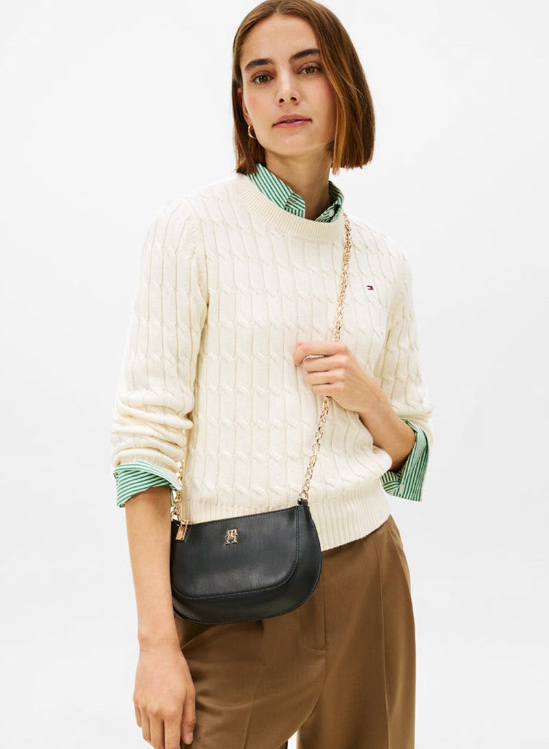 TOMMY HILFIGER TH Monogram Chain Strap Crossbody Bag - Image 2