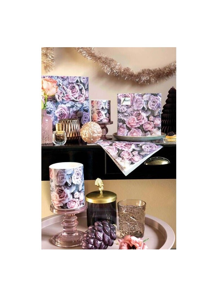 Ambiente Small Winter Roses Napkins - Image 2