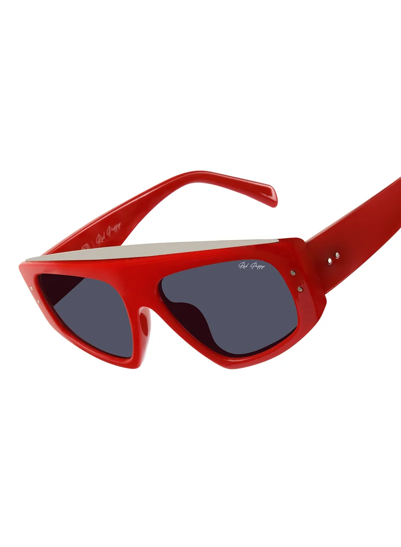 Woggles Stylish Red Rectangle Sunglasses|100% UV Protected| Men & Women