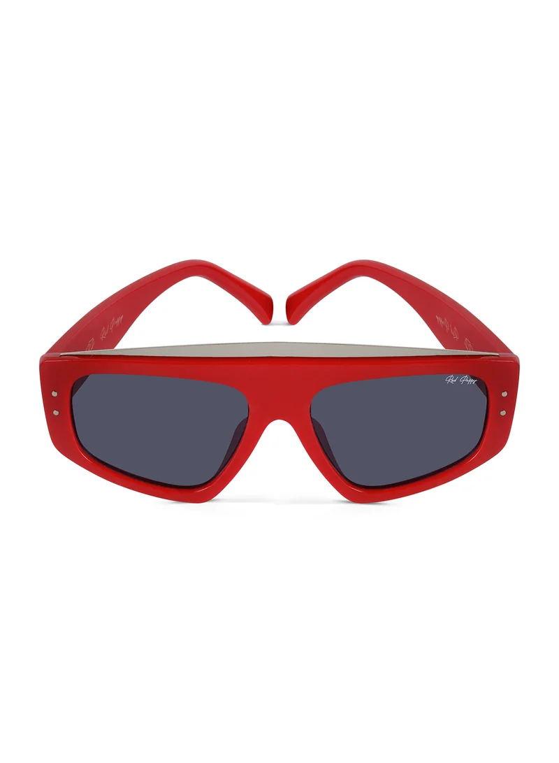 Woggles Stylish Red Rectangle Sunglasses|100% UV Protected| Men & Women