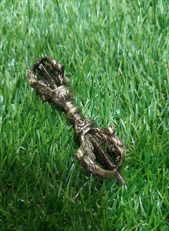 NIM Brass Tibetan Buddhist Style dorjee/Vajra Ritual Tools Also Named as Thunderbolt Used for Pooja Meditation in 3.5 inch - Image 3