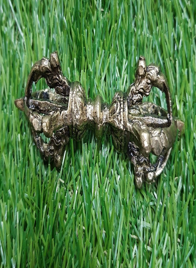 NIM Brass Tibetan Buddhist Style dorjee/Vajra Ritual Tools Also Named as Thunderbolt Used for Pooja Meditation in 3.5 inch - Image 1
