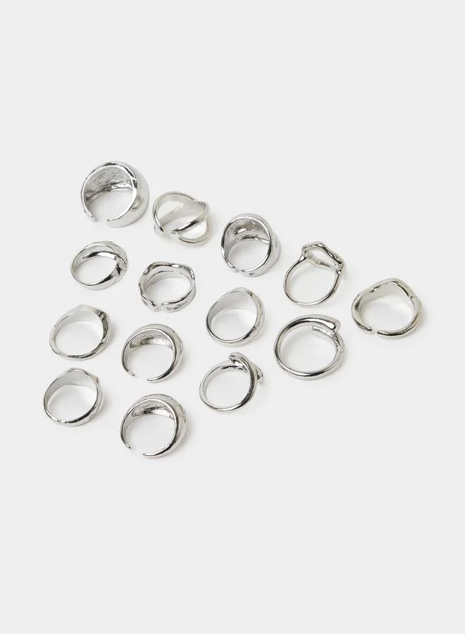Styli  Set of 14 - Geo Rings for Women | Best Price UAE