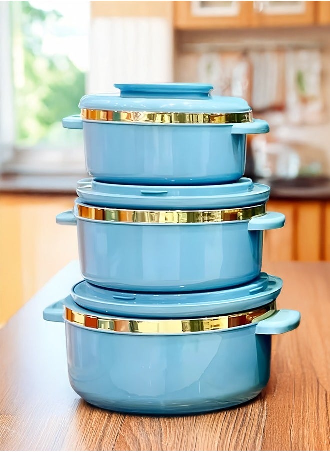 Cady One A set of food containers to preserve heat, consisting of 3 pieces (1000, 1500, 2500) ml 