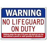 Sigo Signs Sigo Signs Swimming Pool Sign - No Lifeguard on Duty  - Image 1