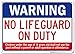Sigo Signs Sigo Signs Swimming Pool Sign - No Lifeguard on Duty  - Image 2