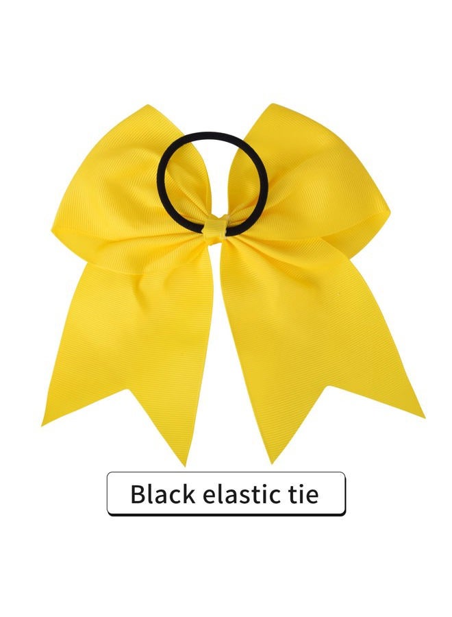 Aileam 24 PCS 8" Large Cheer Bows Yellow Girl Hair Bows Cheerleading Softball Team Bow Hair Accessories for cheerleaders football Competition Sports - Image 4