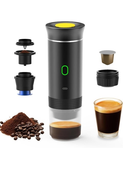 Portable Espresso Machine Electric Coffee Machine Coffee Machine Wireless Wires Film Film Machine Espresso Machine 60 ml for ground coffee capsules