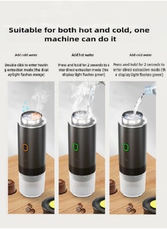 Generic Portable Espresso Machine Electric Coffee Machine Coffee Machine Wireless Wires Film Film Machine Espresso Machine 60 ml for ground coffee capsules  - Image 3