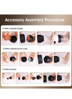 Generic Portable Espresso Machine Electric Coffee Machine Coffee Machine Wireless Wires Film Film Machine Espresso Machine 60 ml for ground coffee capsules  - Image 4