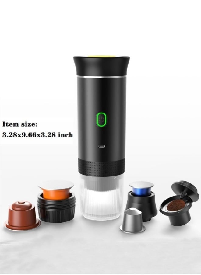 Generic - Portable Espresso Machine Electric Coffee Machine Coffee Machine Wireless Wires Film Film Machine Espresso Machine 60 ml for ground coffee capsules - Image 1