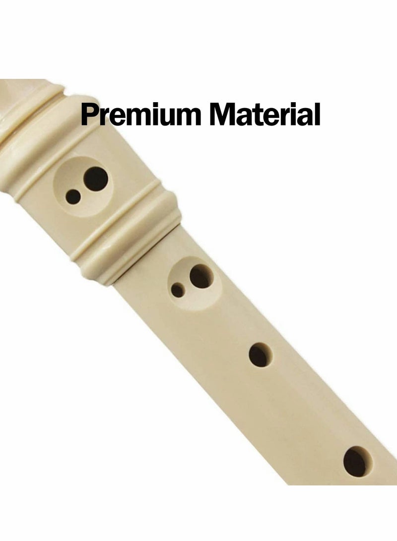 Soprano Descant Recorder German Style 8 Hole Music Instrument with Storage Bag for Kids Beginner (Ivory White) - Image 2