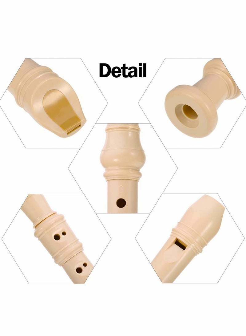 Soprano Descant Recorder German Style 8 Hole Music Instrument with Storage Bag for Kids Beginner (Ivory White) - Image 3