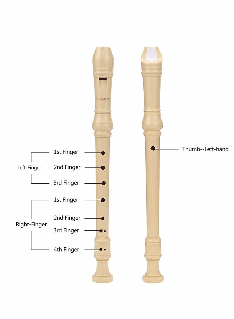 Soprano Descant Recorder German Style 8 Hole Music Instrument with Storage Bag for Kids Beginner (Ivory White) - Image 5