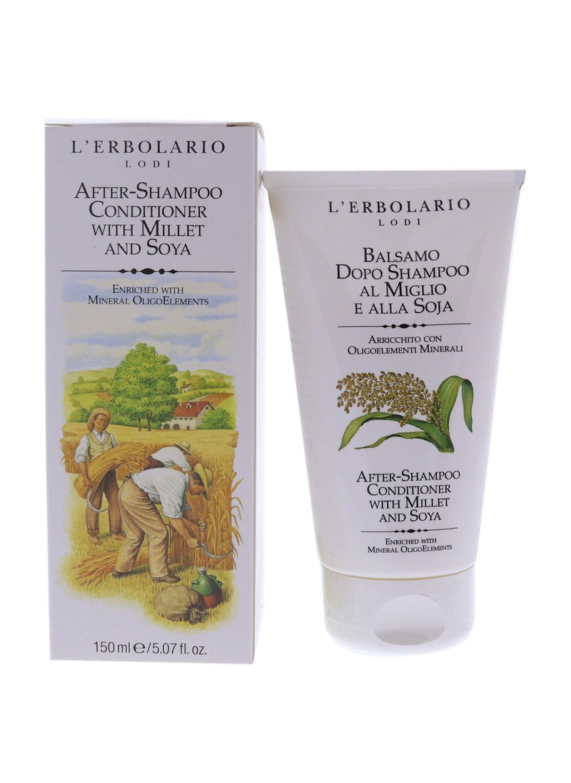 L'Erbolario L'Erbolario After-Shampoo Conditioner With Millet And Soya - Rich, Creamy Formula Detangles Hair Easily - Shines With Renewed Gloss - Provides Nourishment And Restores Brittle, Damaged Hair - 5.07 Oz 