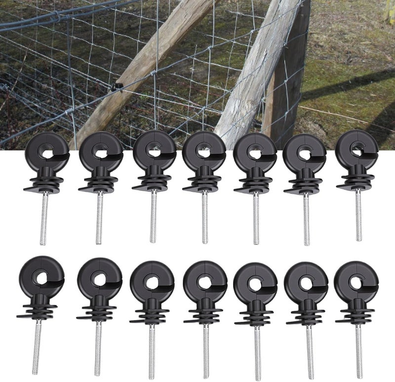 50Pack Fence Insulator, Screw in Electric Fence Insulators with M5 Thread Self Tapping Wood Post Insulators for High Tensile Wire, Animal Husbandry - Image 4