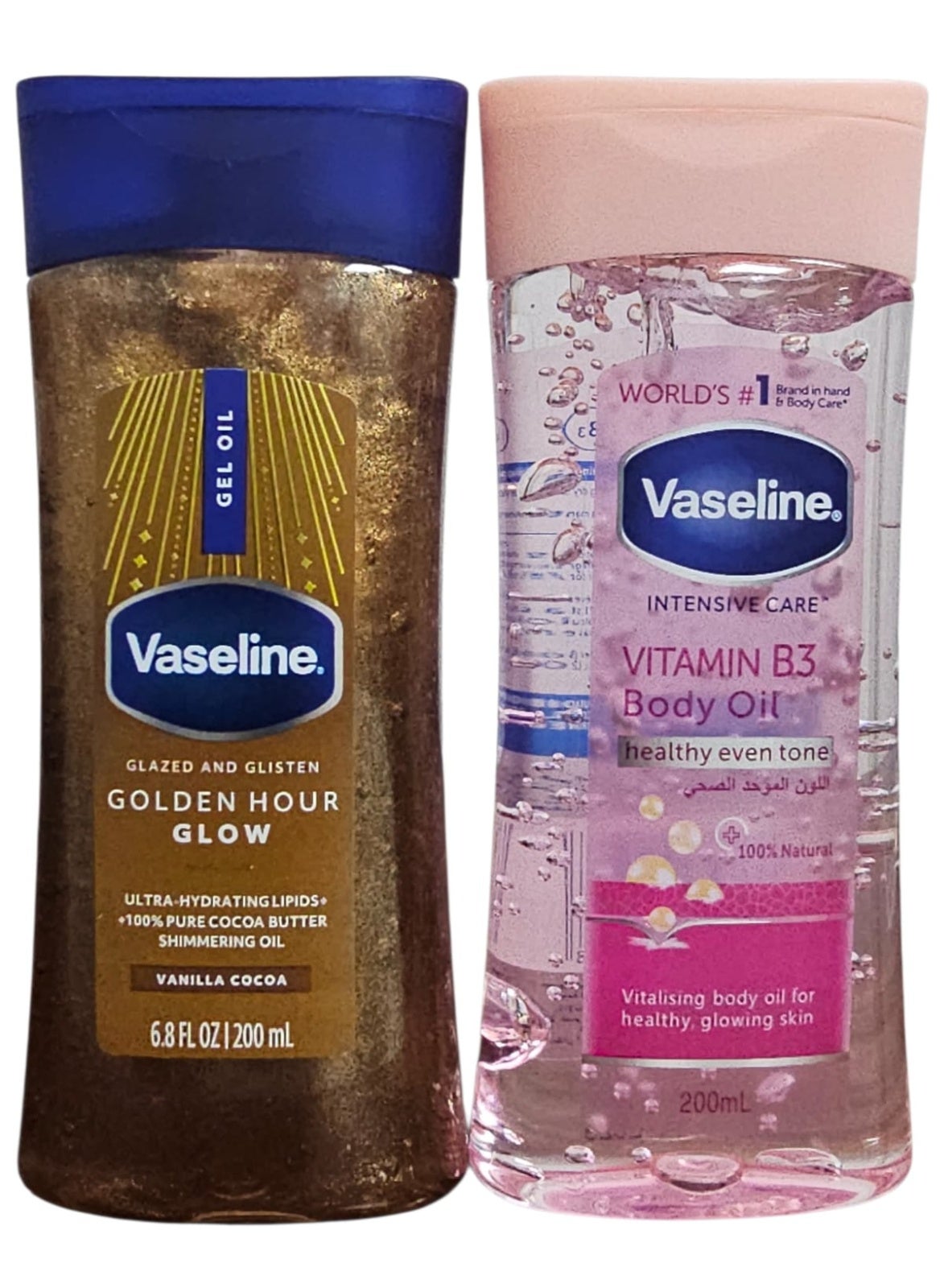 فازلين Moisturizing Body Oil With An Even Base Color Shiny Oil With Pure Cocoa Oil