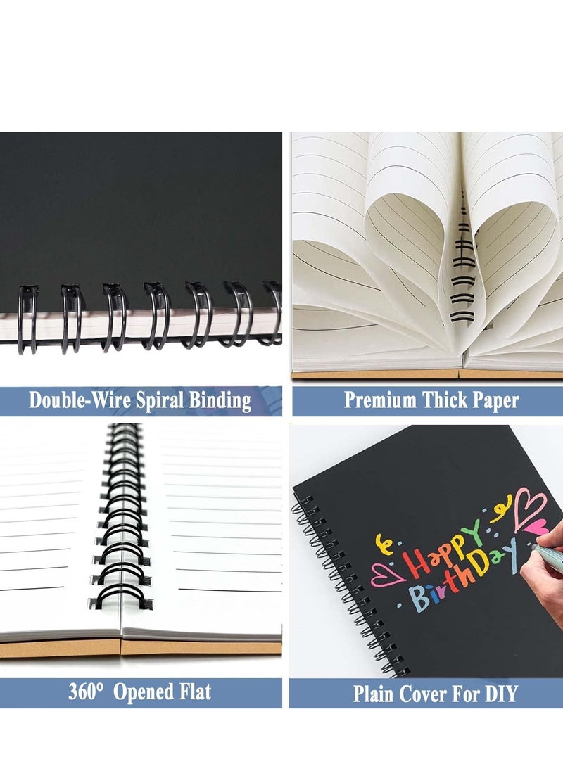 KCDMBUE 4 Pack A5 Spiral Notebooks, 100 Lined Pages Writing Pads for Notes, Journaling, Sketching, and Drawing – Ideal for School, Office, and Home Use  - Image 3