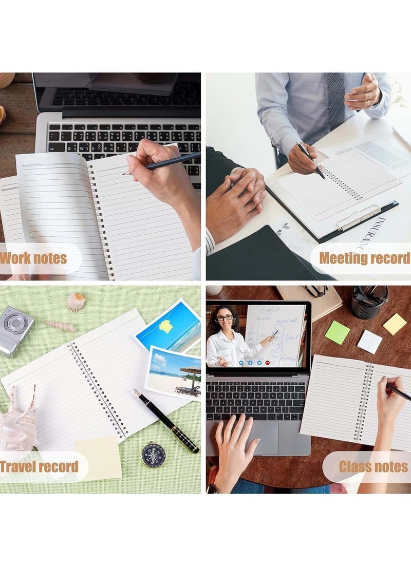 KCDMBUE 4 Pack A5 Spiral Notebooks, 100 Lined Pages Writing Pads for Notes, Journaling, Sketching, and Drawing – Ideal for School, Office, and Home Use  - Image 5
