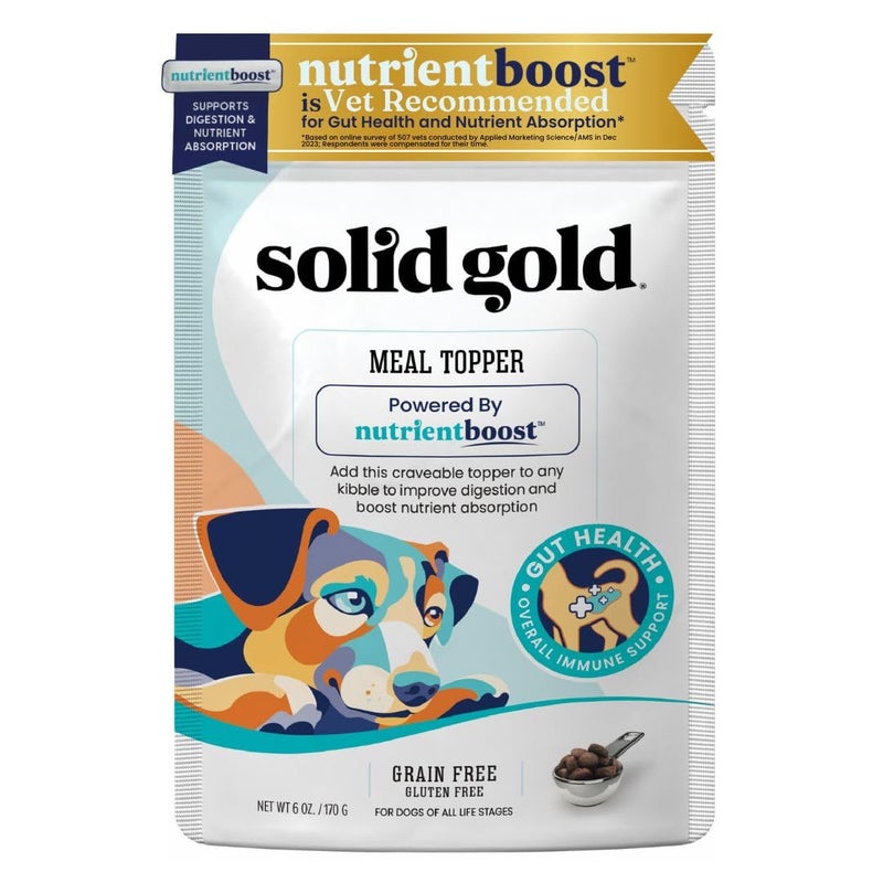 Solid Gold NutrientBoost Meal Toppers for Dogs - High Protein Dog Food Toppers for Dry Food - Grain Free Flavor Enhancer with Vitamins, Minerals & Amino Acids for Gut Health & Immune Support - 1lb - Image 1