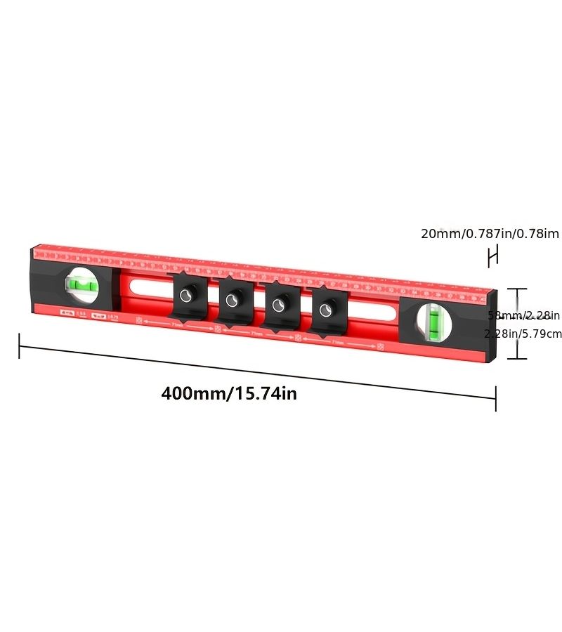 1pc Picture Hanging Positioning Leveling Ruler Wall Hanging Kit 800MM Multi-Scale Measuring Tool For Walls Frames - Image 3