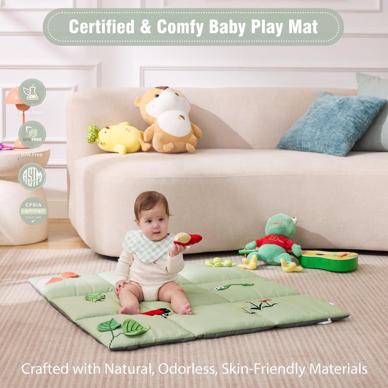 UTEX Premium 9-in-1 Tummy Time Mat, Baby Play Mat, Soft Sensory Mat for Infants, Newborn Essentials Gift - Image 4