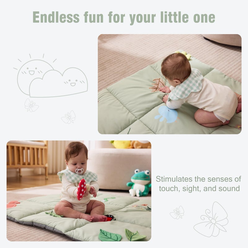 UTEX Premium 9-in-1 Tummy Time Mat, Baby Play Mat, Soft Sensory Mat for Infants, Newborn Essentials Gift - Image 5