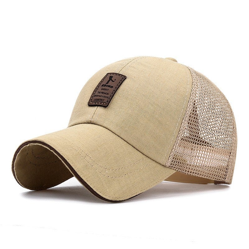 Summer Casual Breathable Sunshade Baseball Cap for Men Khaki - Image 1