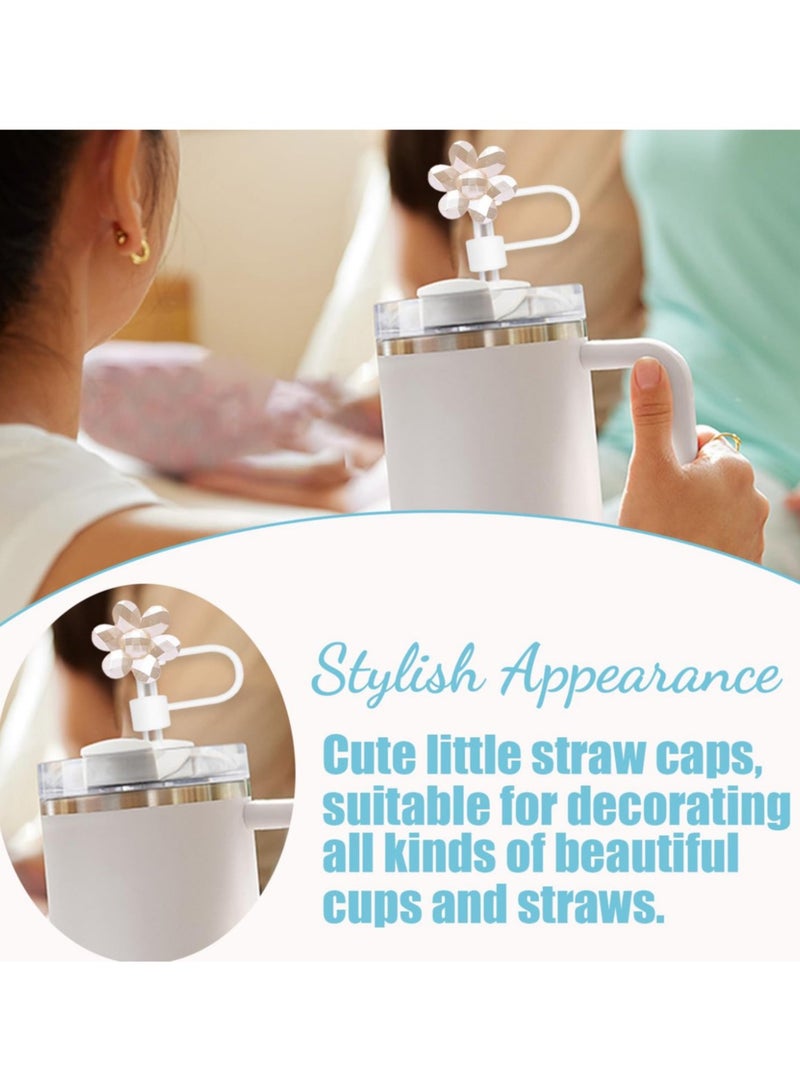 5Pcs Straw Covers Cap for Stanley Cups Tumblers 30 & 40 Oz with Handle, Reusable Straw Protectors Cover Cap for 10MM Straws, Sparkle and Bling  - Image 3