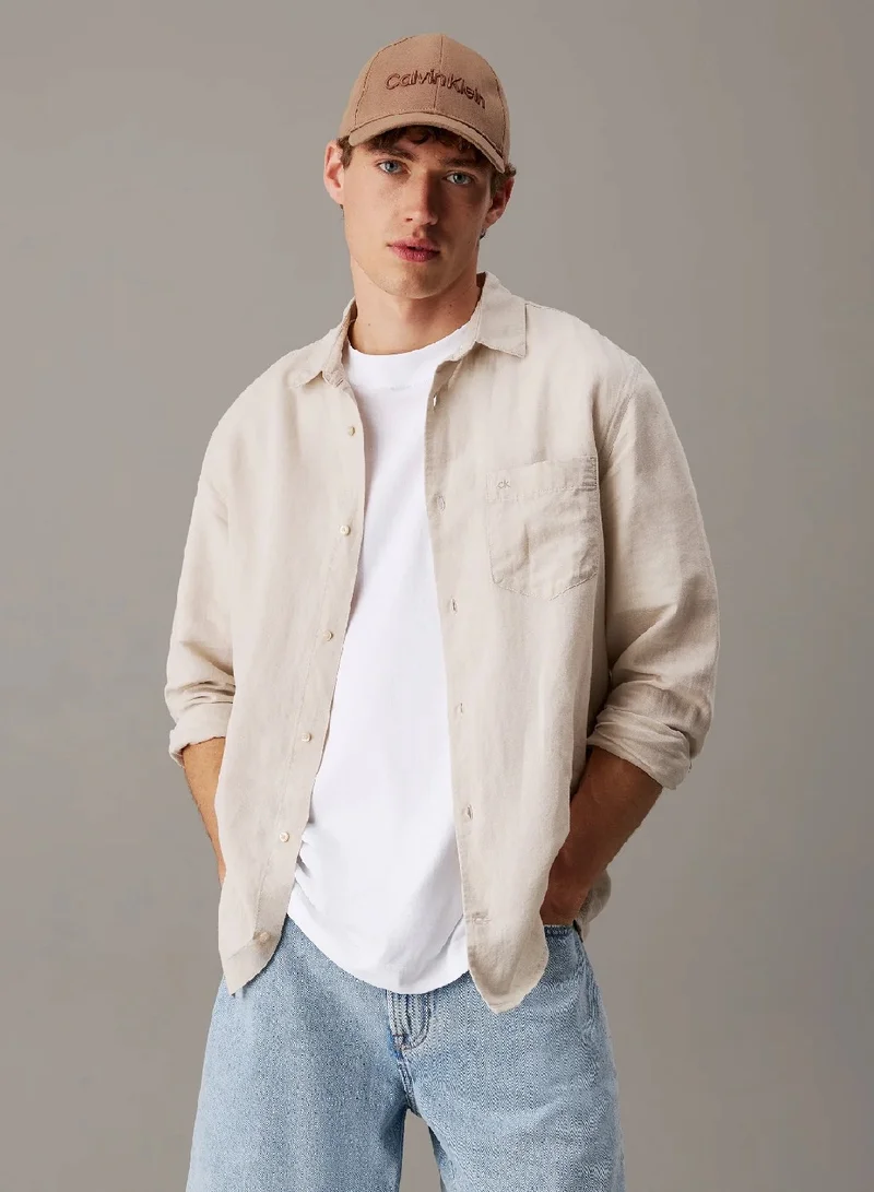 CALVIN KLEIN Linen Cotton Shirt