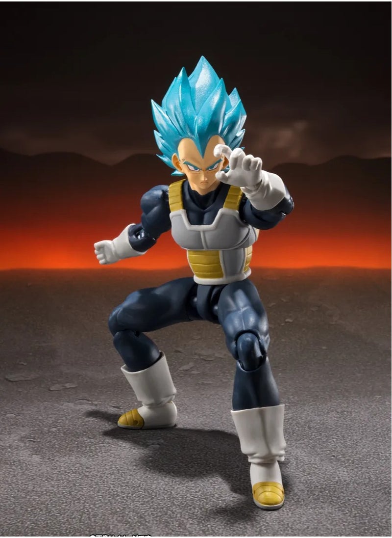 Bandai - Dragon Ball Super S.H. Figuarts Super Saiyan Blue Vegeta – 15th Anniversary Edition - Image 1