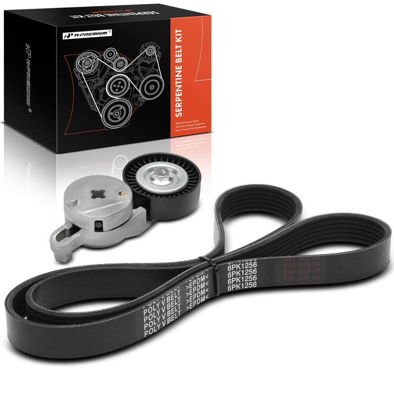 APremium Engine Serpentine Belt Drive Kit with Tensioner Compatible with Toyota Camry 20122017 RAV4 20092018 Scion tC 20112016 DOHC L4 25L