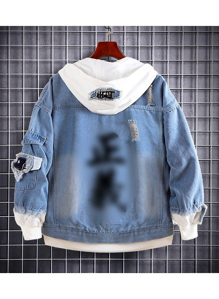 KUYING New One Piece Casual Loose Denim Jacket  - Image 1