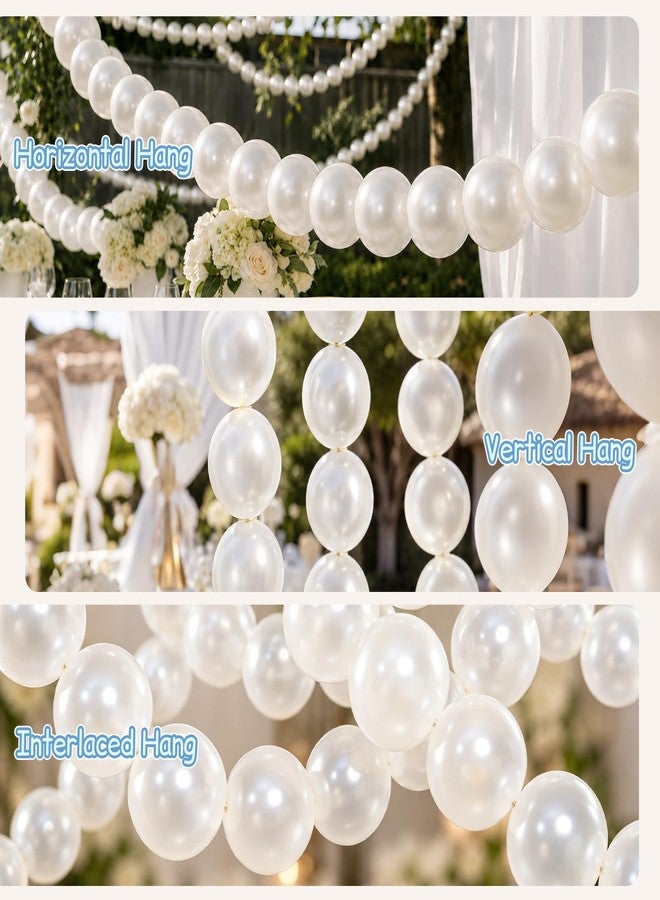 EMART 6inch 100pcs Pearl White Linking Balloons, Quick Link Balloons - Image 5