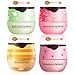 Tiejdhr 4 Pcs Honey Lip Balm, Strawberry Apple Watermelon Lip Mask, Moisturizing Lip Sleeping Mask, Hydrate Repair Prevent Dry Cracked Lip (Honey+Strawberry+Apple Lime+Watermelon) - Image 2