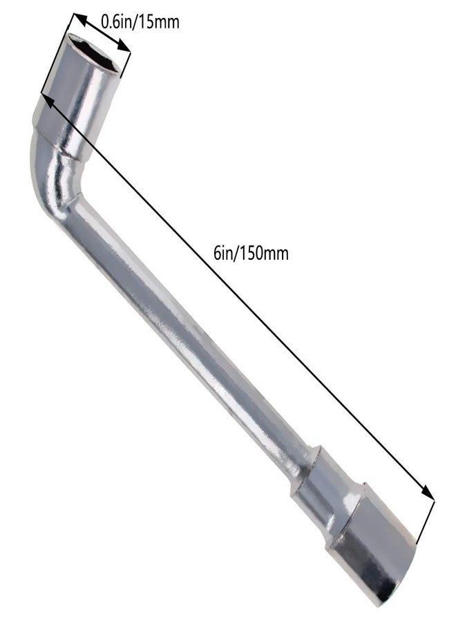 اتول مارت مفتاح ربط سداسي مفتوح بزاوية على شكل حرف L مقاس 15 مم متري من Utoolmart، 6 نقاط، بلمسة نهائية غير لامعة - Image 2