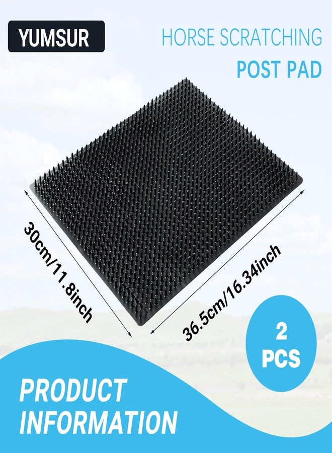 YumSur 2 pcs Horse Cattle Scratchers, Horse Scratching Post, Super Soft Massage Brush Kit for Equine Bovine, Scratching Itch Relief Pad for Small Farm Animal Goat Sheep Cow Dog - Image 2